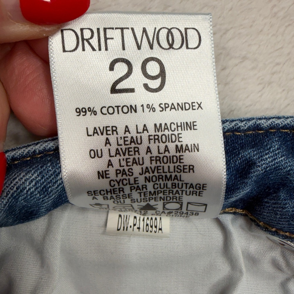 Driftwood 29 Jeans Charlee Embroidered Floral Cuff Cropped Wide Jeans Festival - Picture 5 of 16
